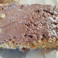 Chocolate flapjack at The Staiths Cafe in Gateshead