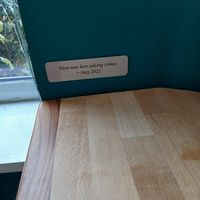 Vera sat here May 2022. at The Staiths Cafe in Gateshead