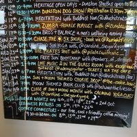 Events board. at The Staiths Cafe in Gateshead
