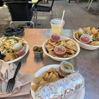 Taco combo / vegan burrito / guac and chips / vegan reggae bowl  at Rasta Taco in Laguna Beach