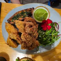 Fried mushrooms at Pierwszy Stopien in Krakow