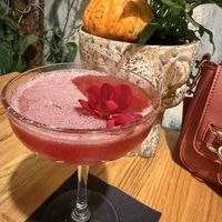 The name of the Rose cocktaill  at Pierwszy Stopien in Krakow