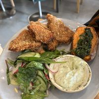 Fried oyster mushrooms   at Pierwszy Stopien in Krakow