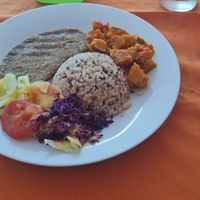 Good value menu of the day for 15,000 at Govinda's in Santa Marta