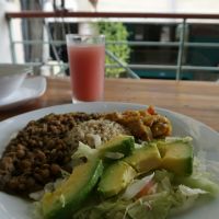 Lunch menu main dish at Govinda's in Santa Marta