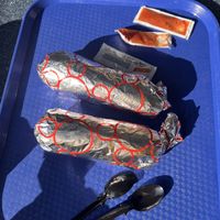 Soyriso burritos - ask for salsaa  at Disneyland - Galactic Grill in Anaheim