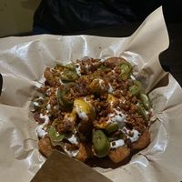 Smothered fries #Veganuary at Gnarlys - Swan Dive in Portland