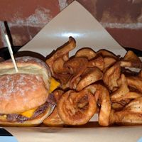 Biff and fries at Gnarlys - Swan Dive in Portland