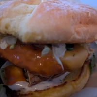 Buffalo chicken sandwich at Gnarlys - Swan Dive in Portland