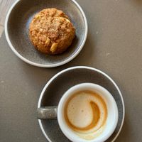 Vegan PB cookie & macchiato   at Amano Café in New York City