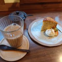 Cinnamon latte ( soy milk) at Kiranah Spice in Kyoto