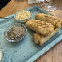 Involtini misti di verdure con hummus di ceci e melanzane  at L'ortica in Cavalese