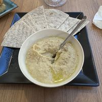 Hummus di ceci con piada vegana  at L'ortica in Cavalese