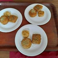 Three different types of baklava for dessert at Silk Road Cafe in Dublin