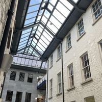 Courtyard of the Chester Beatty Library, location of the Silk Road Cafe, Dublin  at Silk Road Cafe in Dublin