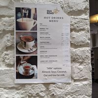 Options for plant-based milks are .85 euro extra! at Silk Road Cafe in Dublin