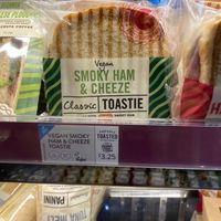 Smokey vegan ham & cheese toastie at Costa Coffee in North London