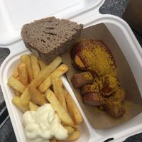 Vegan menu with (of course) vegan mayo (extra cost)  at My Currywurst in Stuttgart