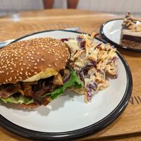 BBQ wild, side "salad", and Summer chocolate tart at Wild & The Moon - Ave de Champs Elysées in Paris