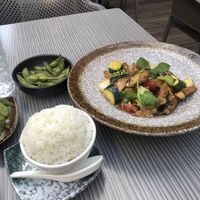 Buddha wok with rice and edamame   at JUNN Bar & Kitchen in Vienna