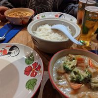 Vegan Thai green (rice to share so be careful with cross contamination here) at Full Moon in Dublin