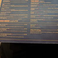 Vegan menu at Full Moon in Dublin