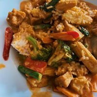 Vegan penang curry with tofu  at Full Moon in Dublin