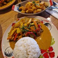 Vegan curry. at Full Moon in Dublin