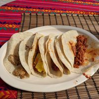 january 20th's vegan taco selection — excellent ! at 100% Vegana Taqueria in Puerto Vallarta