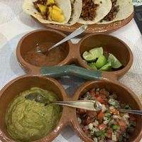 Salsa options   at 100% Vegana Taqueria in Puerto Vallarta