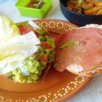 Has to be a whole avocado up in there:) at 100% Vegana Taqueria in Puerto Vallarta