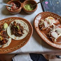 carne asada, arabe and two birria dorada - fun, versatile options but holy heck multiple workers coughing : / at 100% Vegana Taqueria in Puerto Vallarta