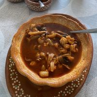Pozole  at 100% Vegana Taqueria in Puerto Vallarta
