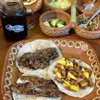 Alpastor, jackfruit-ito, Milanesa   at 100% Vegana Taqueria in Puerto Vallarta