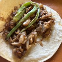 Jackfruit tacos  at 100% Vegana Taqueria in Puerto Vallarta