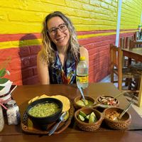 Guacamole and salsas   at 100% Vegana Taqueria in Puerto Vallarta