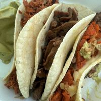 Photo is not too pretty & does not do the taste justice, but it was amaaaazing  at 100% Vegana Taqueria in Puerto Vallarta