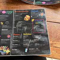 Menu inside   at 100% Vegana Taqueria in Puerto Vallarta