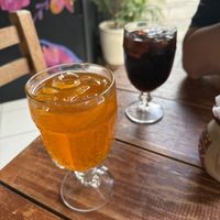 Tropical (orange) drink   at 100% Vegana Taqueria in Puerto Vallarta
