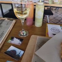 Glass of White wine at Pizza Locale in Antalya