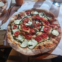 Zucchini pizza at Pizza Locale in Antalya