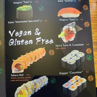 Vegan Menu at Taberu in Oxford