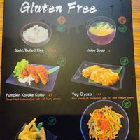 Vegan Menu (there's a fourth page I didn't take pics of) at Taberu in Oxford