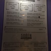 Dumpling menu at Wanna Eat in Berlin