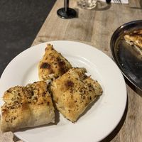 Small eggplant calzone  at The Rustic Olive in Redcliffe