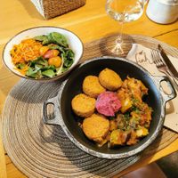 Vegan falafel at Gasthaus Fink in Bolzano