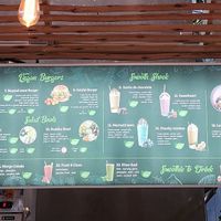 Food menu at ANNIE Sweetery & Eatery in Koh Samui