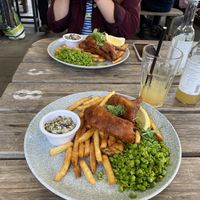 Banana blossom and chips   at The Lyme Bay Cafe and Bar in Lyme Regis