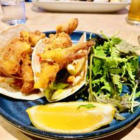 Tried their lunch menu and was not disappointed!…Banana Blossoms ‘fish’ tacos…They were delicious, and with the fresh chilli dressing made them amazing 🌟🌟🌟🌟🌟 at The Lyme Bay Cafe and Bar in Lyme Regis