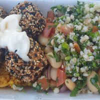 Vegan platter - yum at Cafe Istanbul in Bendigo